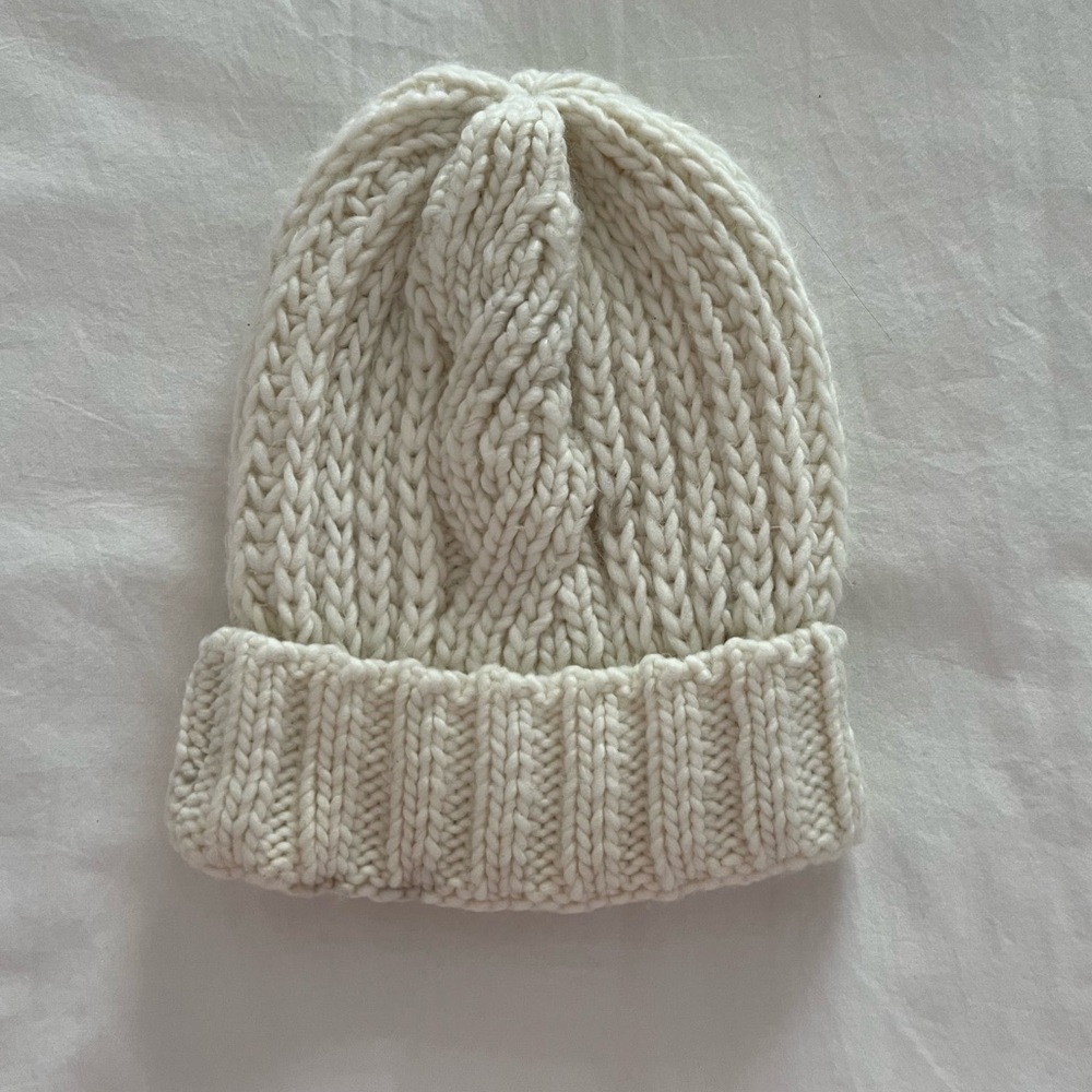 Cozy Cream Knit Beanie